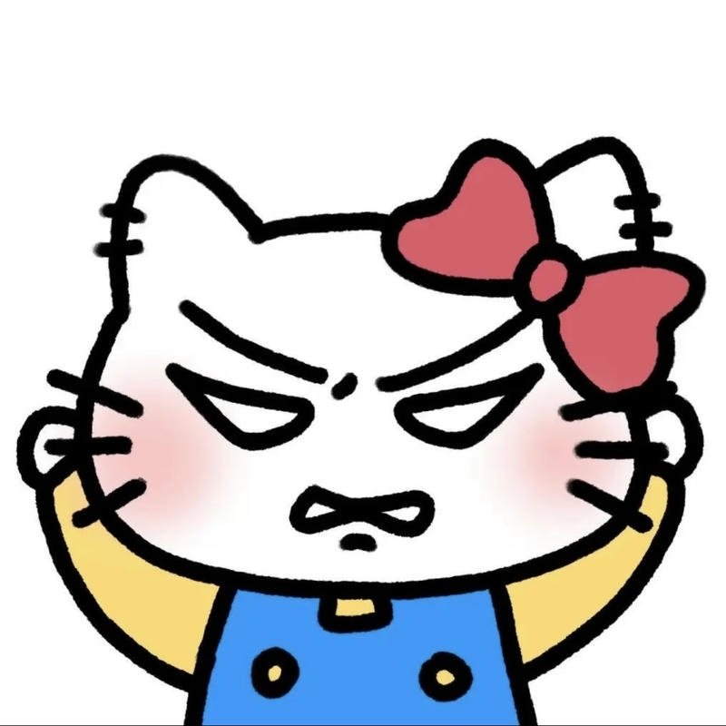 Ảnh Hello Kitty bựa meme thể hiện cảm xúc khó hiểu