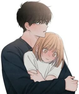 Ảnh anime cặp đôi đôi nhân vật tựa nhau nhẹ