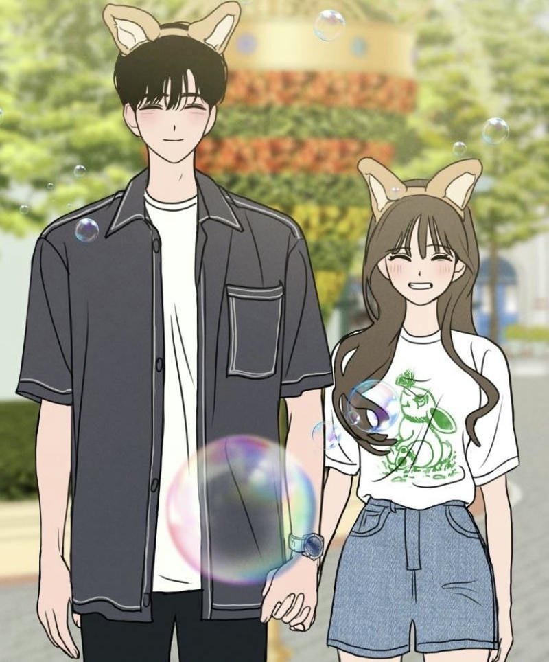 Ảnh anime cặp đôi hai người đứng sát nhau