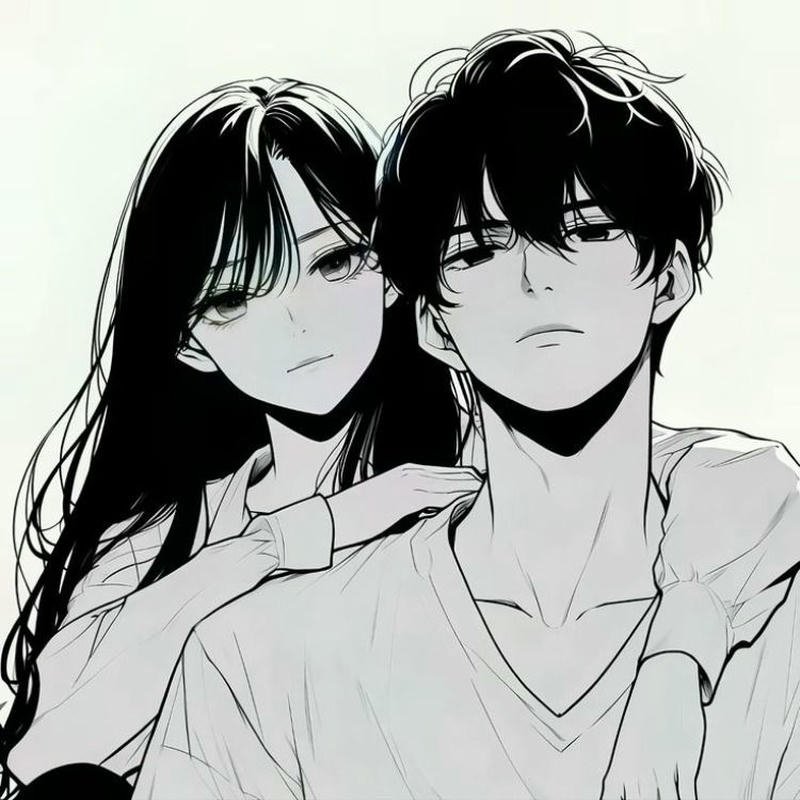 Ảnh anime cặp đôi hai người nắm tay đứng cạnh