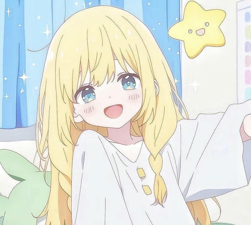 Ảnh anime cute cô bé chibi với mái tóc vàng