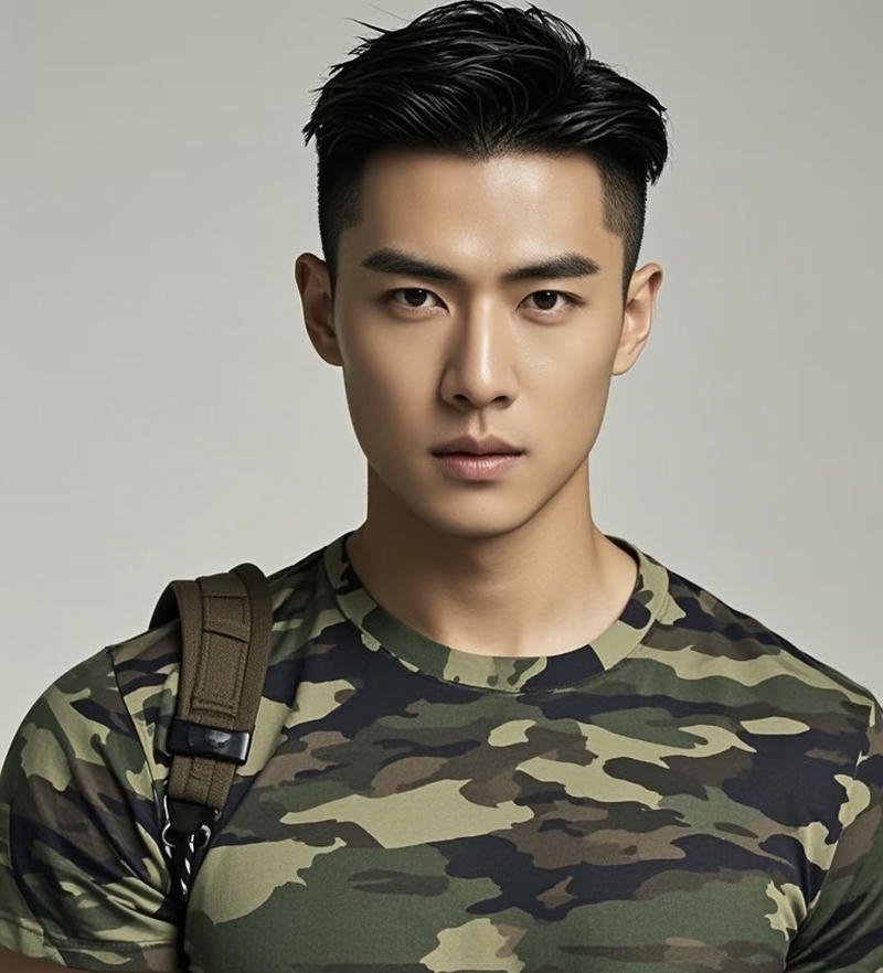 Ảnh bộ đội đẹp trai chụp cận mặt đầy nam tính