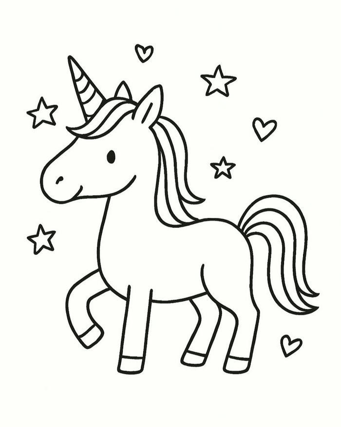 Ảnh con ngựa để tô màu hình minh họa rõ