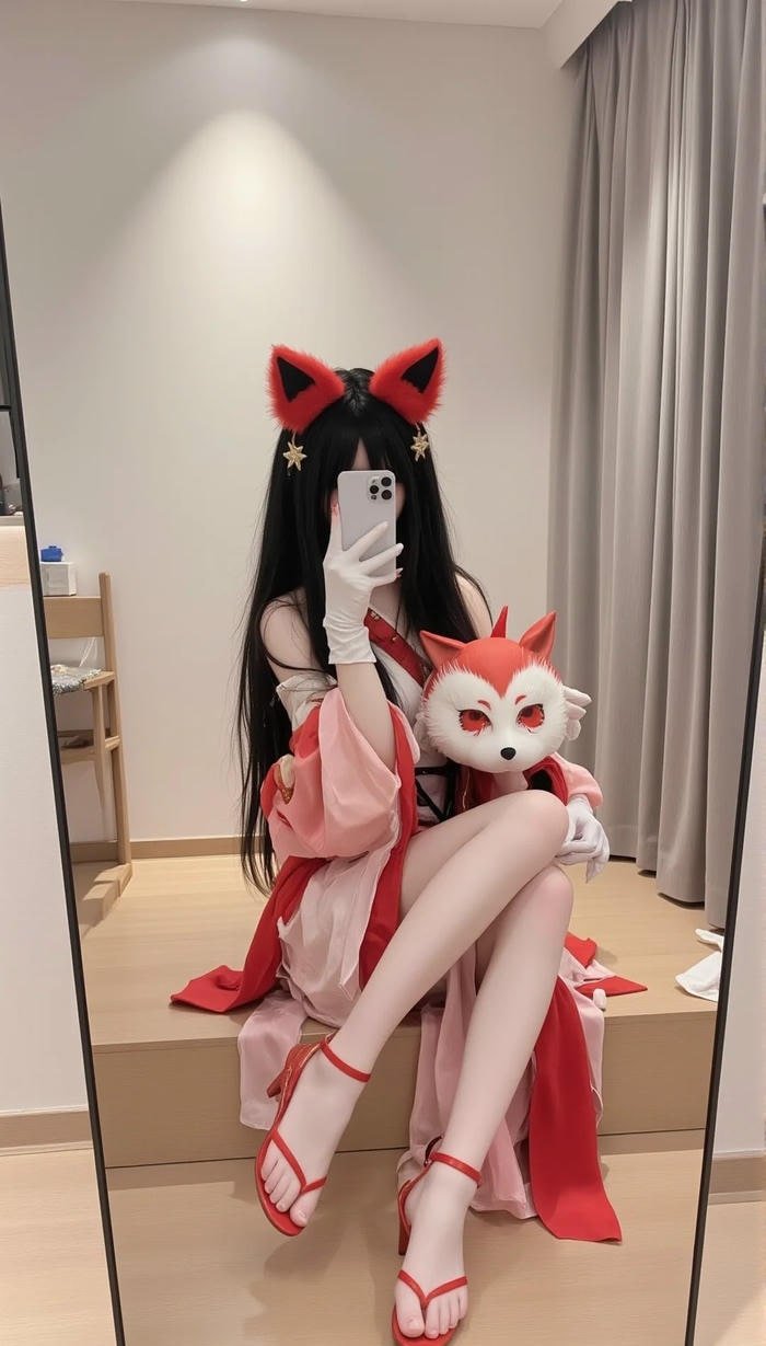 Ảnh cosplay anime nữ với trang phục nhân vật dễ thương