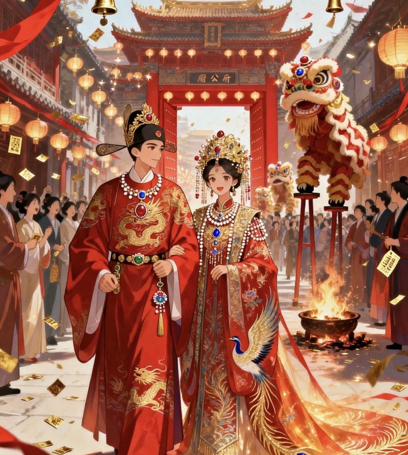 Ảnh cưới anime đôi nhân vật hoạt hình chụp hình cưới