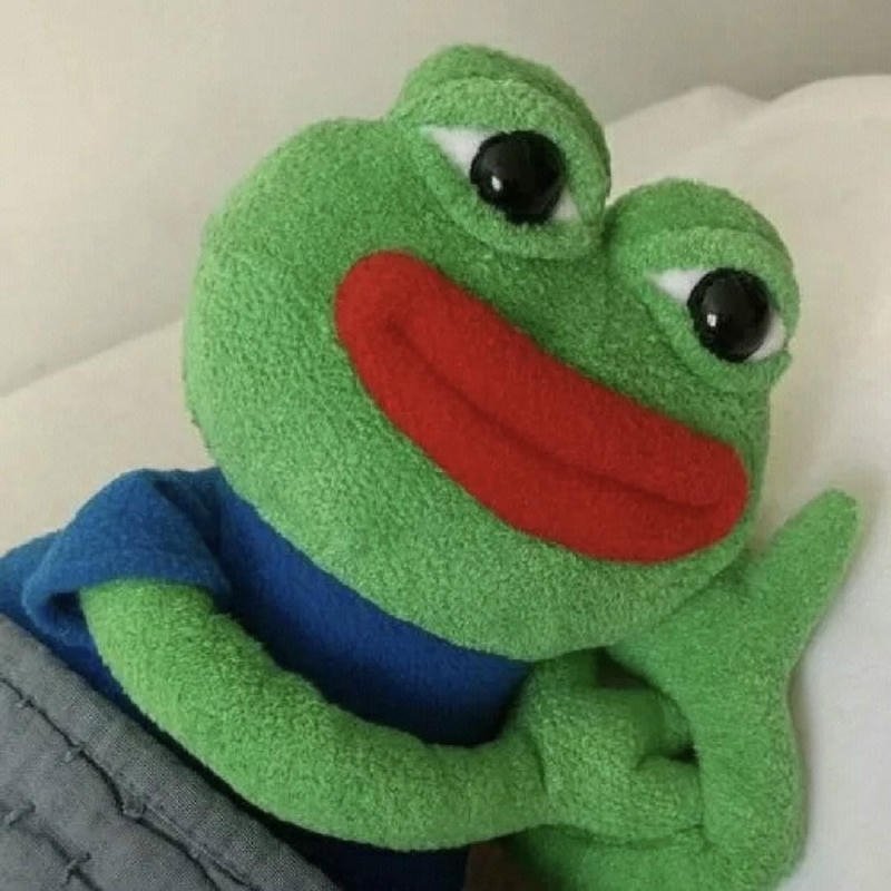 Ảnh ếch xanh bựa thể hiện trạng thái bất lực