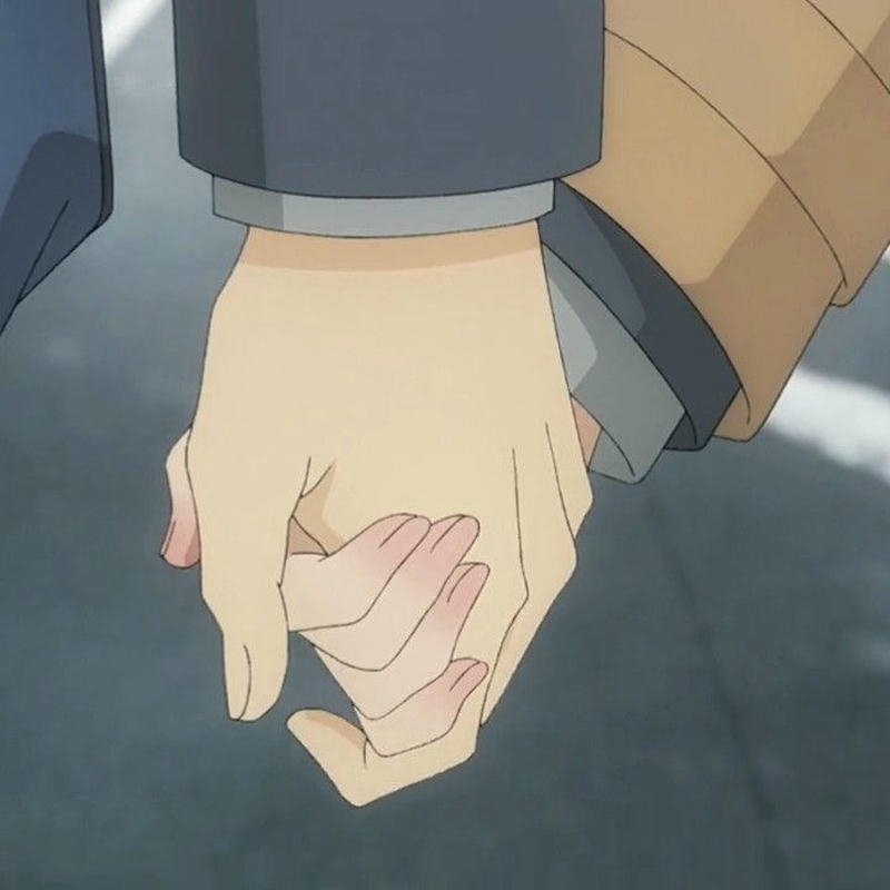 Ảnh nắm tay anime cặp đôi giữ tay trong khoảnh khắc