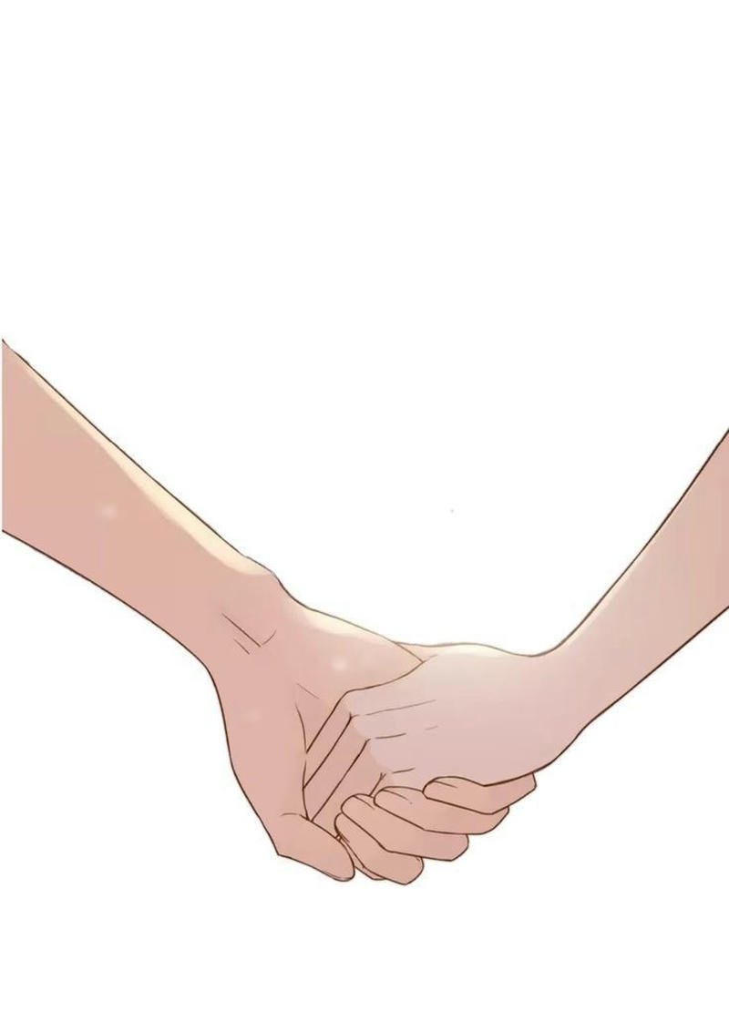 Ảnh nắm tay anime hai nhân vật cùng đan tay