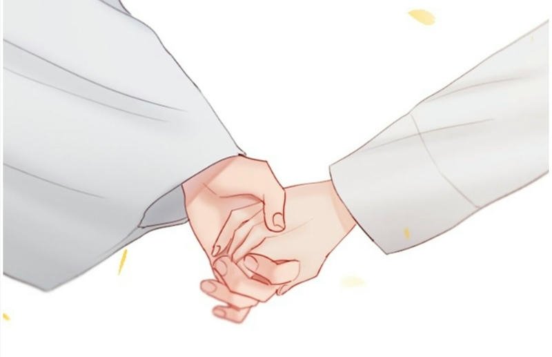 Ảnh nắm tay anime hai nhân vật giữ tay