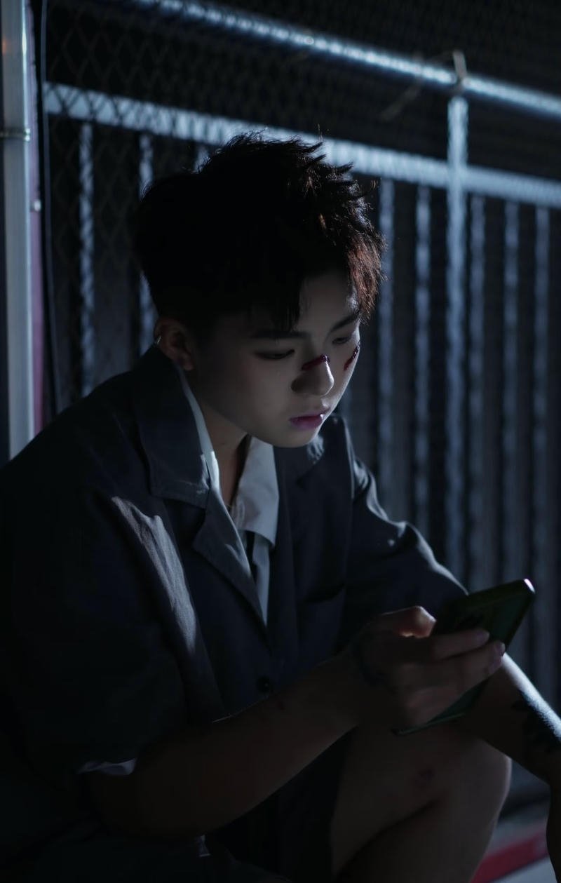 Ảnh sad boy lạnh lùng anime tóc rối ánh mắt vô cảm