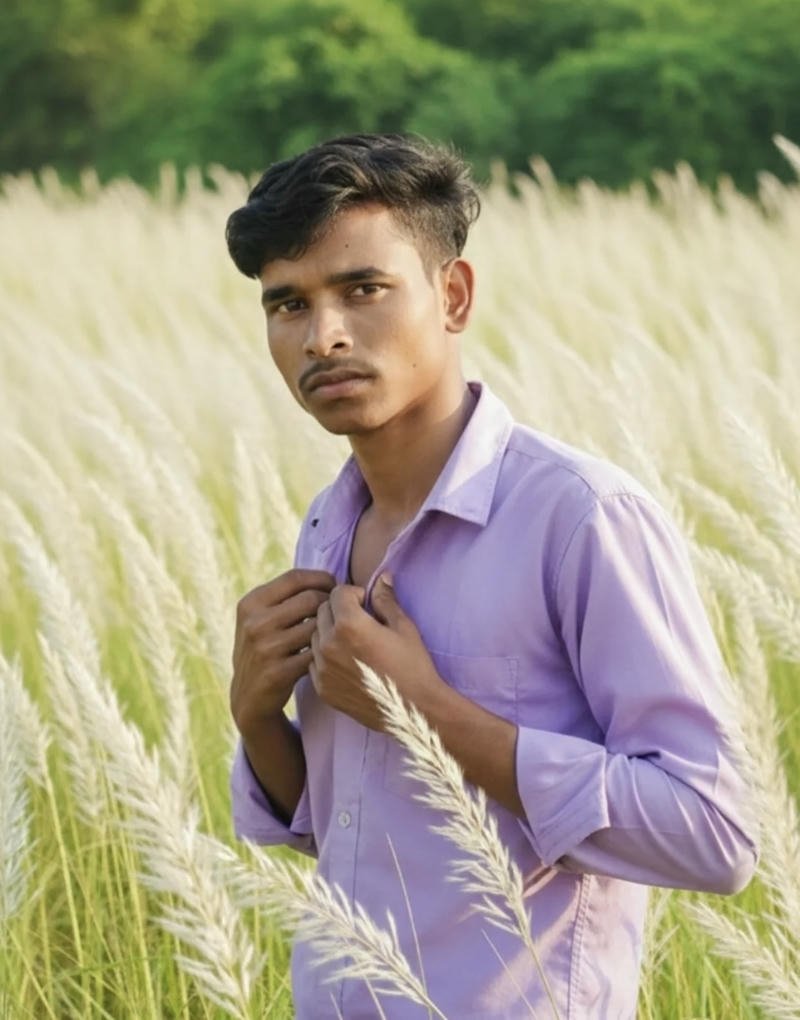 Anh trai Ấn Độ mạnh mẽ áo tím điển trai