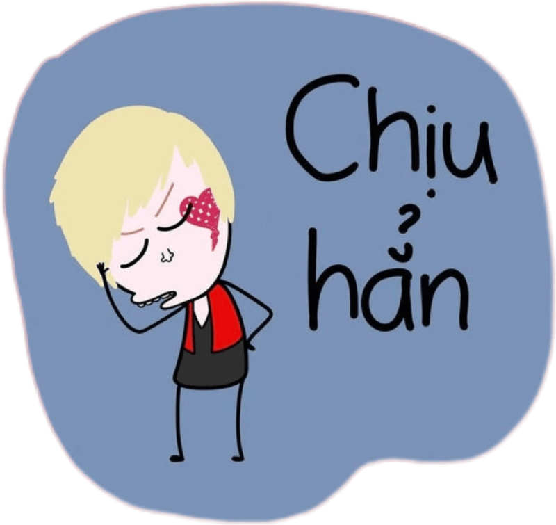 Biểu cảm cạn lời quen thuộc của nhãn dán bựa