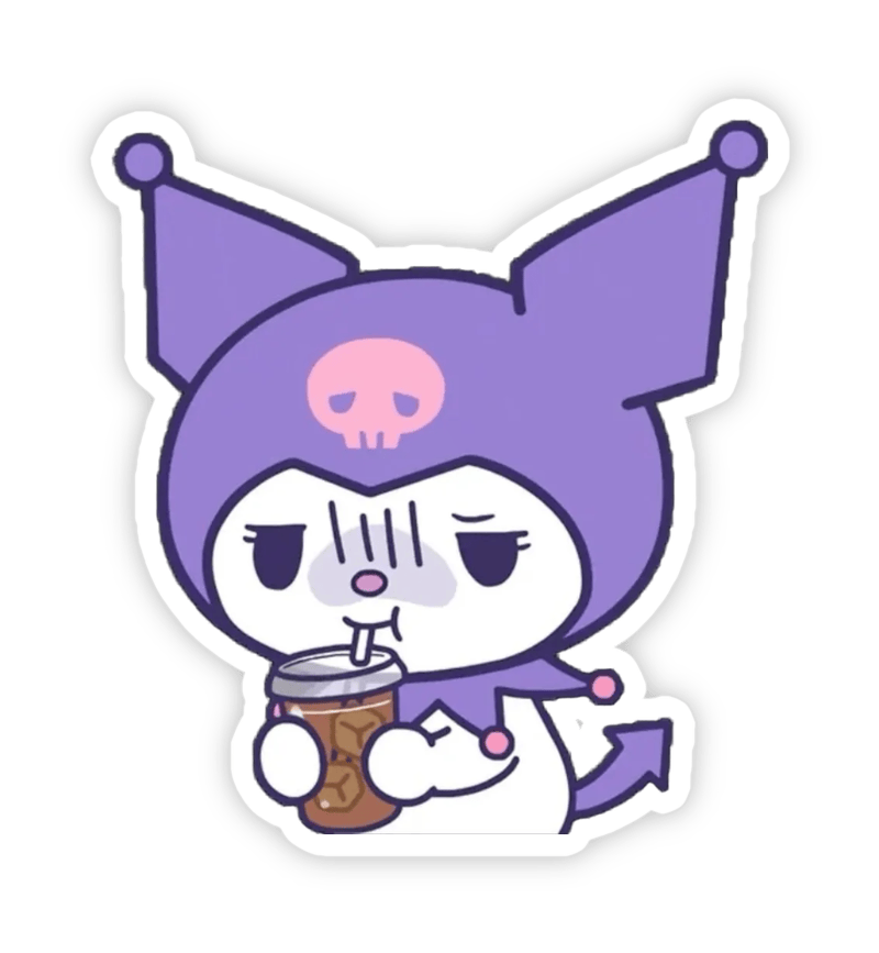 Biểu tượng đáng yêu xuất hiện trong nhãn dán Kuromi