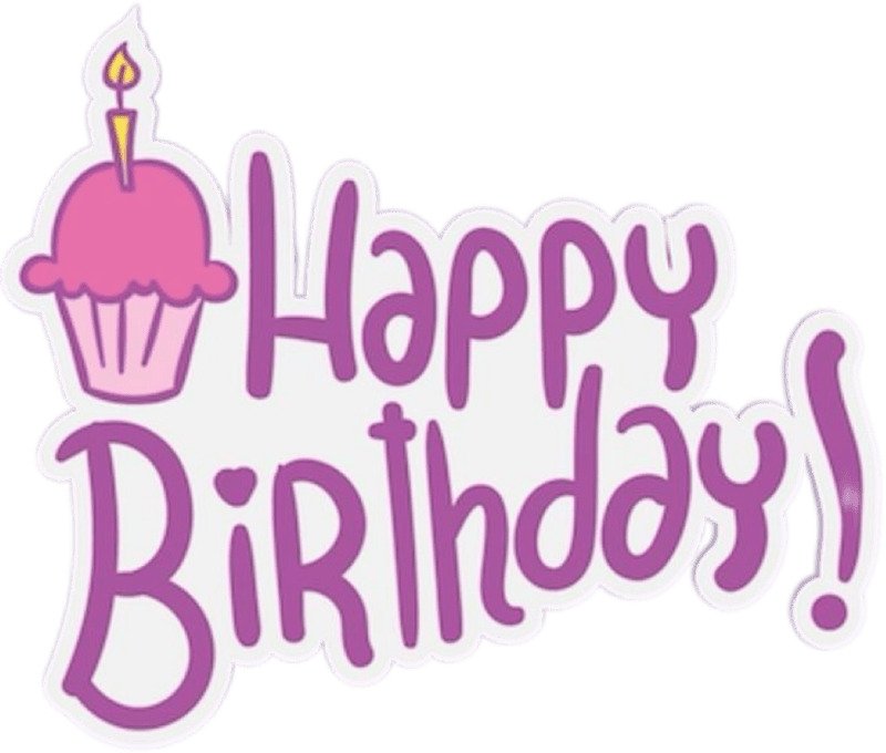 Bố cục đơn giản trong sticker sinh nhật