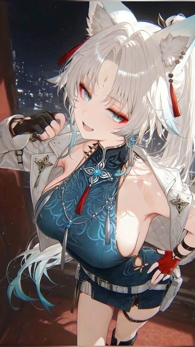 Bức tranh cô gái anime vú to thân hình gợi cảm