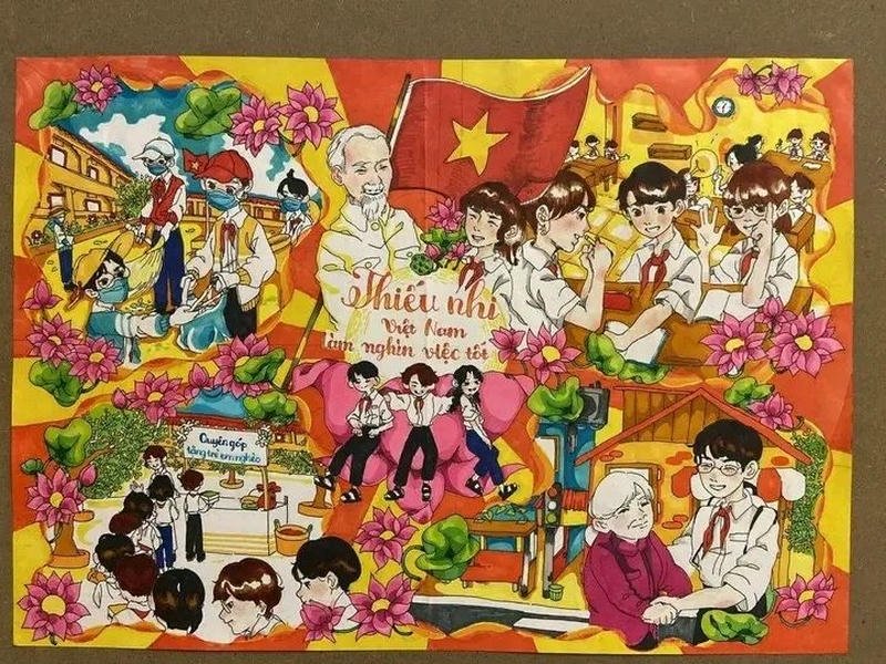 Bức tranh nghệ thuật quốc khánh giàu cảm xúc