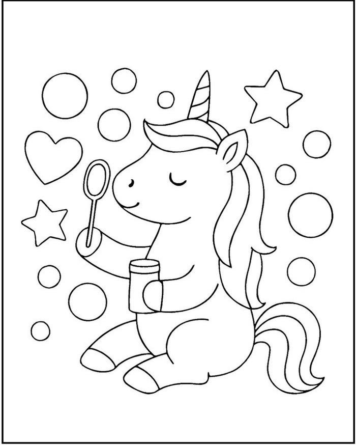 Bức vẽ tô màu con ngựa minh họa rõ ràng dễ tô