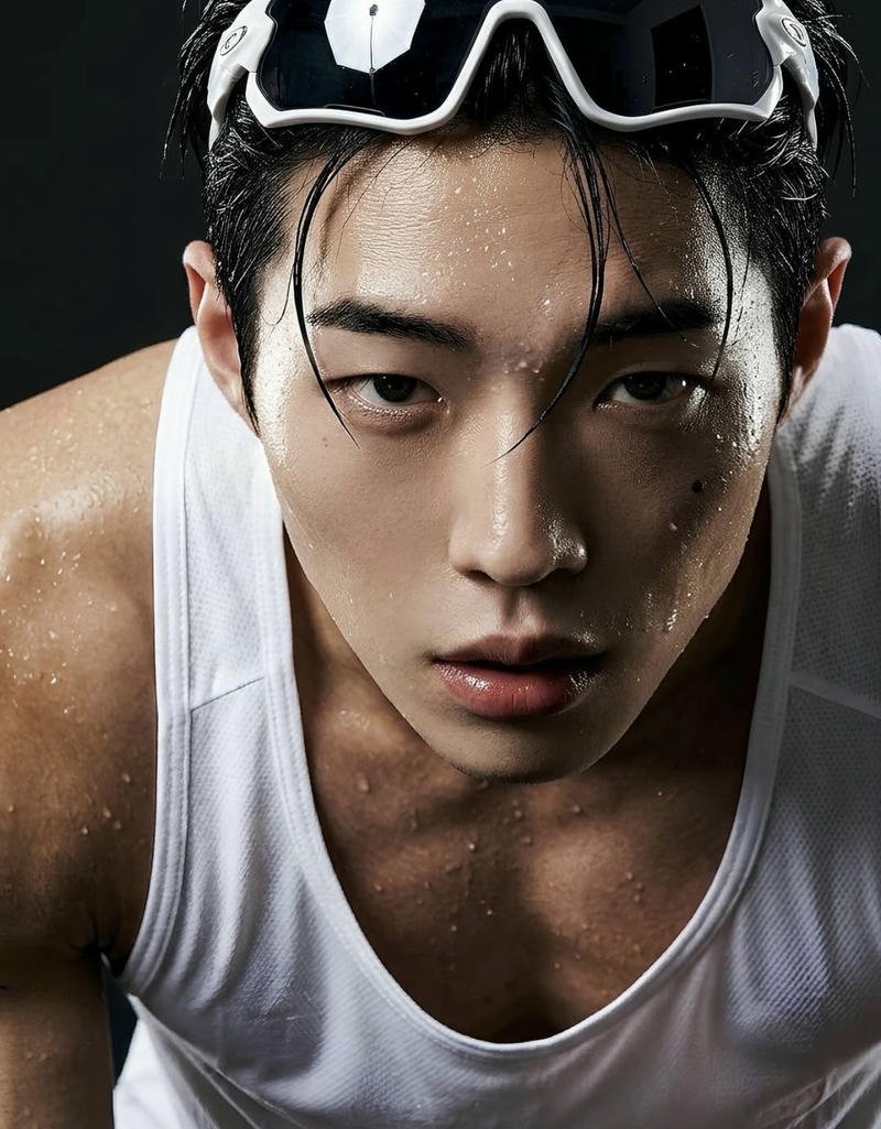 Chân dung trai đẹp ánh mắt mạnh nụ cười nhẹ