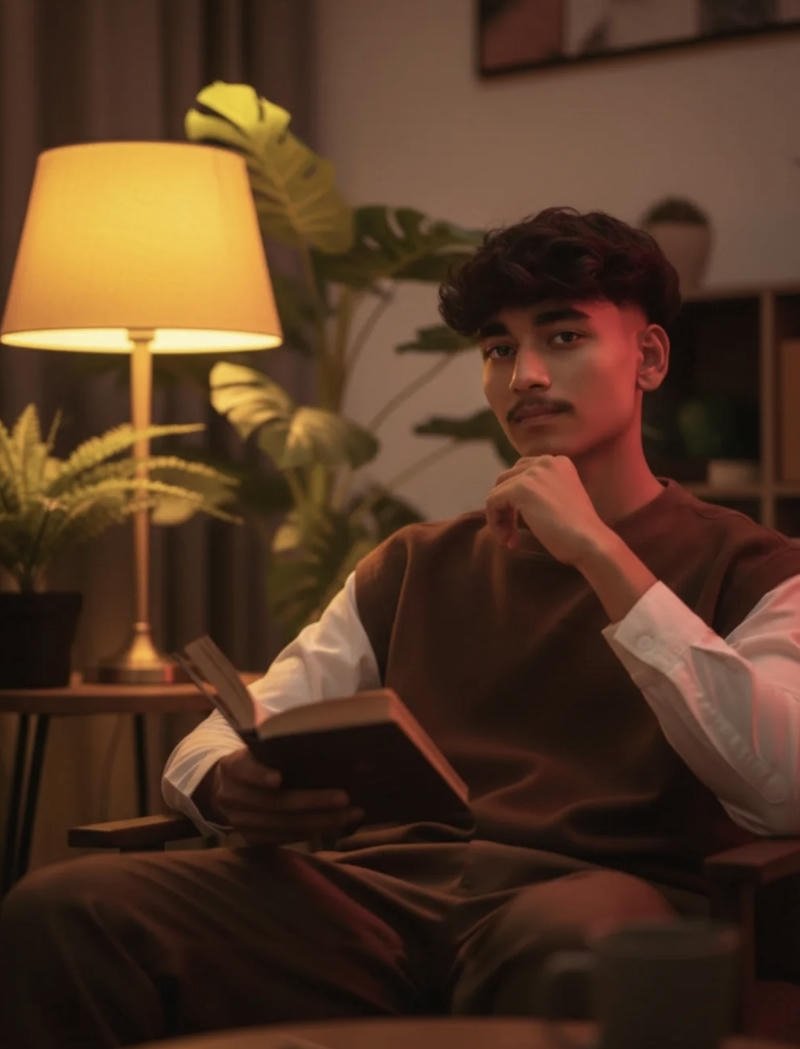 Chàng trai Ấn Độ lịch lãm dáng vẻ điềm tĩnh