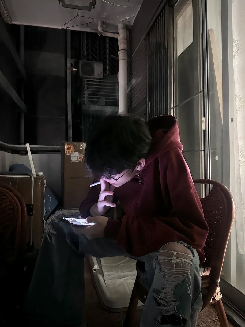 Chàng trai đứng xa che mặt tạo chiều sâu