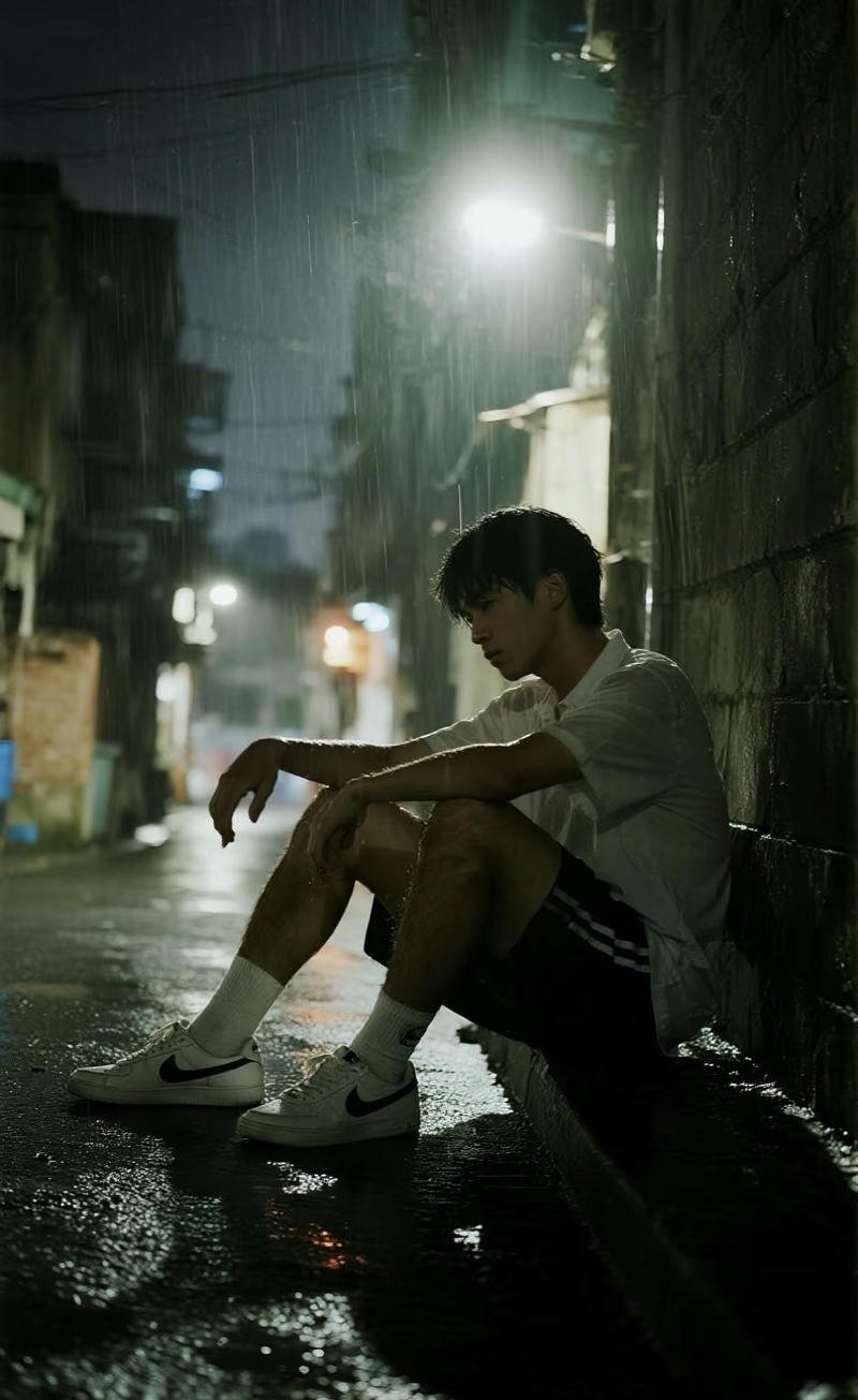 Chàng trai trong con hẻm tối tạo cảm giác sad boy lạnh lùng