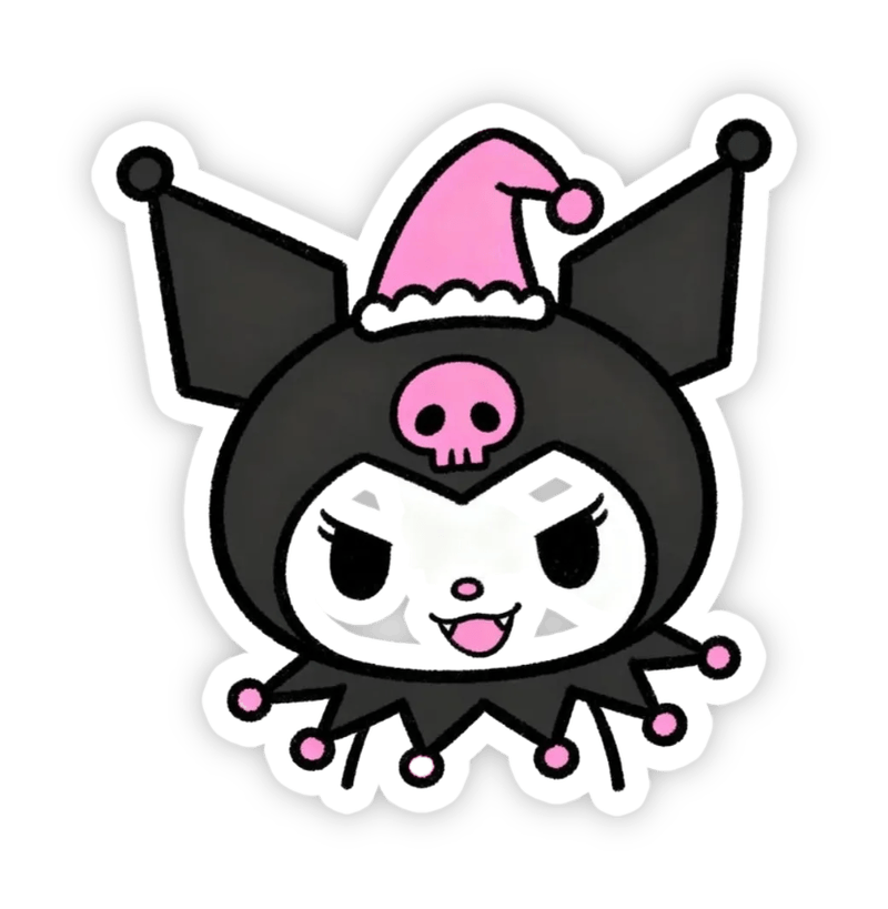 Chi tiết nhỏ xinh thể hiện qua nhãn dán Kuromi