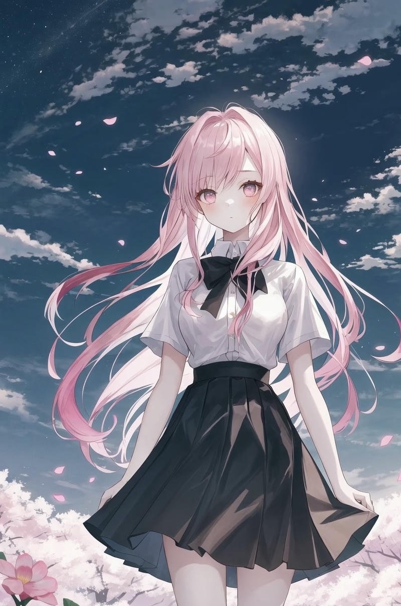 Cô nàng manga với mái tóc dài mềm mại trong anime con gái