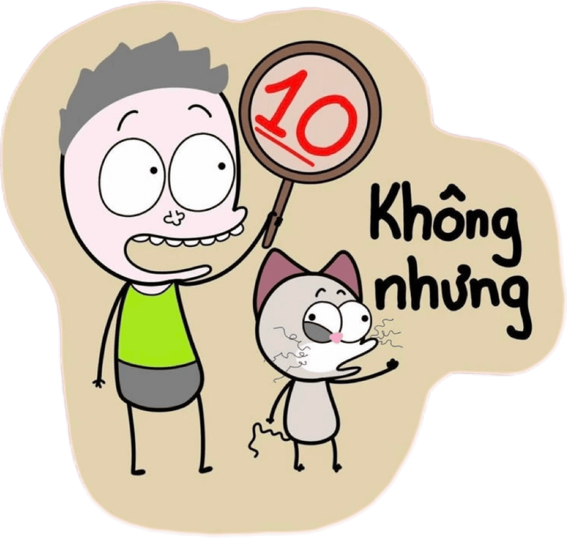 Điệu bộ lầy lội gây cười trong sticker messenger bựa