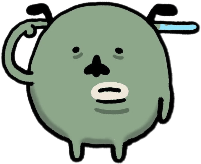 Đường nét hoạt hình vui nhộn của sticker messenger bựa