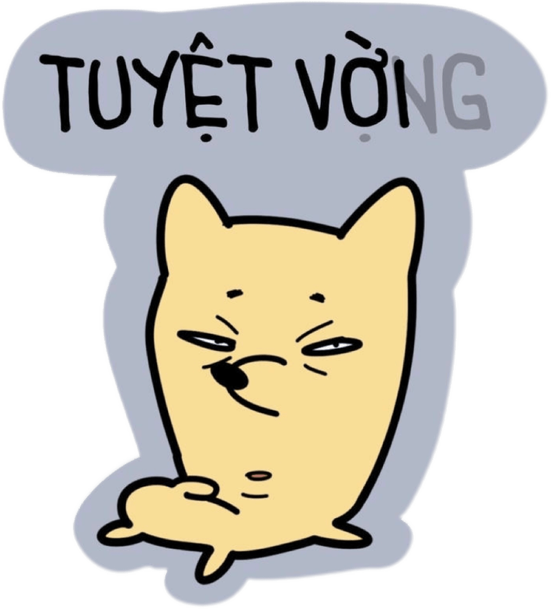 Gương mặt đơ ngơ trong sticker messenger bựa hài hước