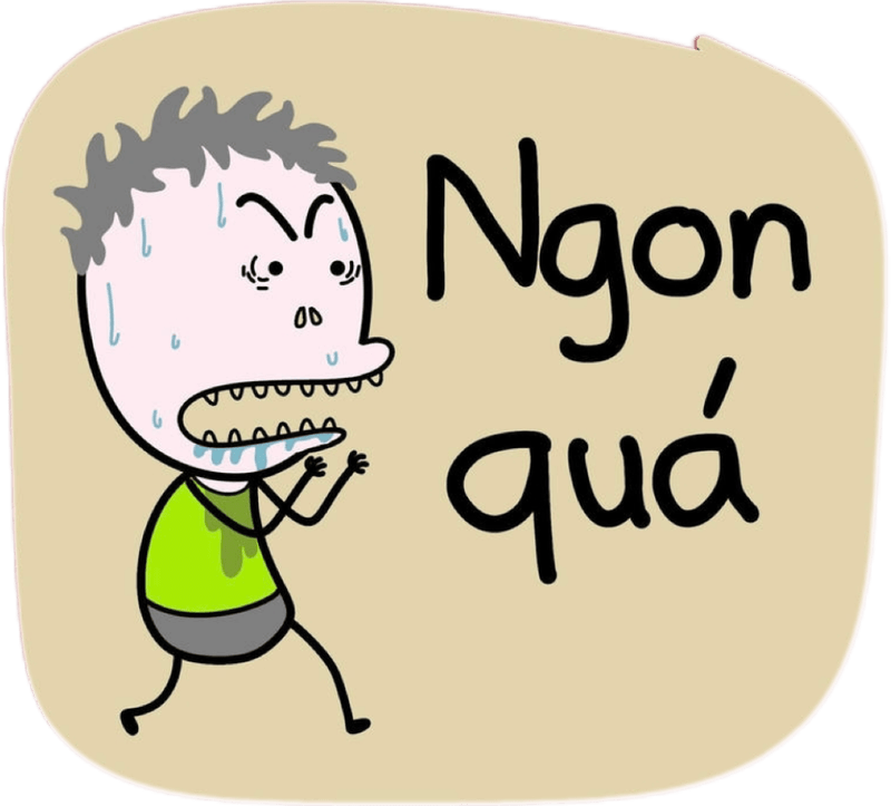 Gương mặt đơ người khó hiểu trong nhãn dán bựa