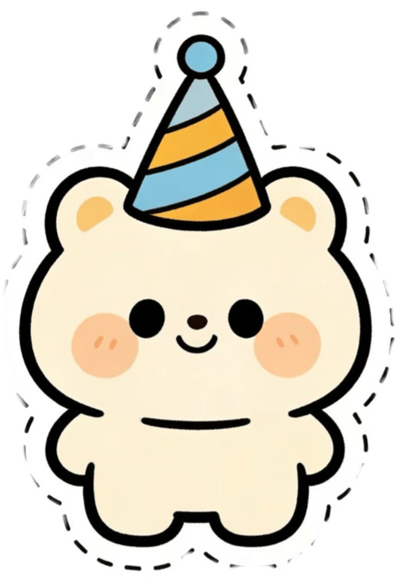 Happy birthday sticker nến thổi kèm confetti