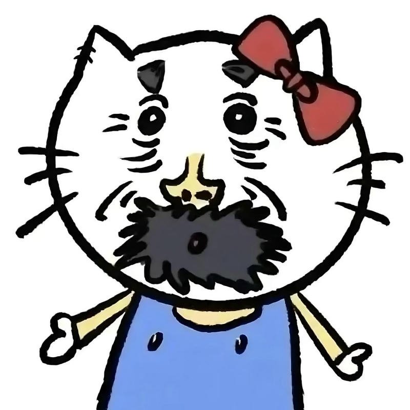 Hello Kitty bựa meme với biểu cảm bất lực hài hước