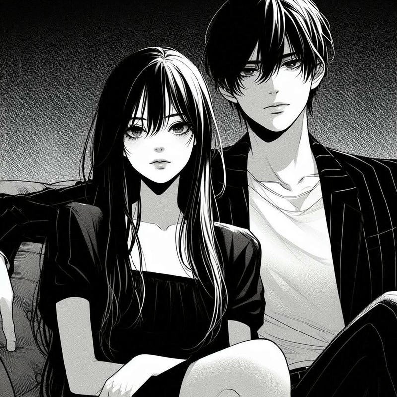 Hình ảnh anime cặp đôi đôi người ngồi gần