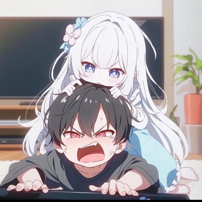 Hình ảnh anime cặp đôi hai người đứng cạnh