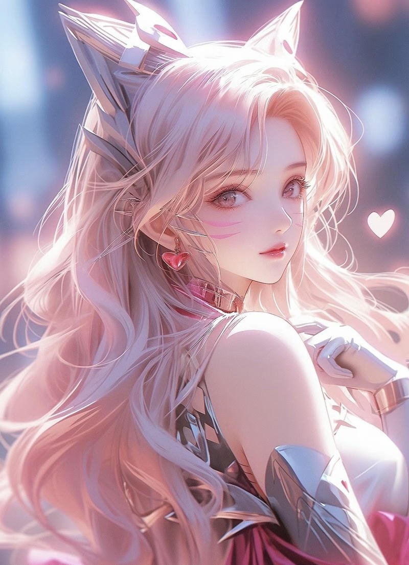 Hình ảnh anime nữ nhân vật nữ anime với mái tóc hồng