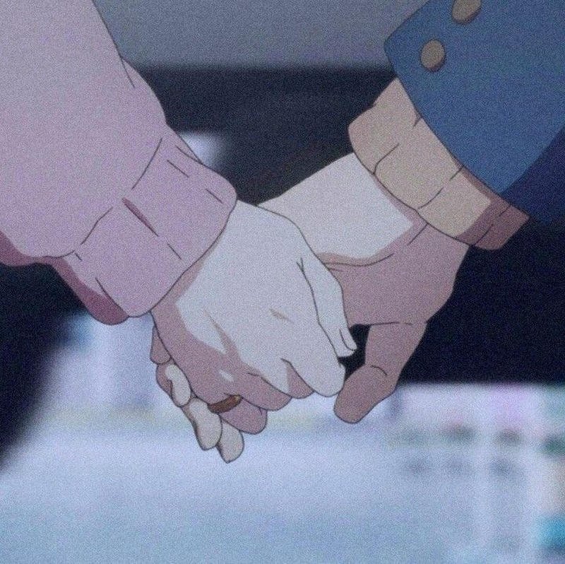 Hình ảnh nắm tay anime cặp đôi nắm tay nhau
