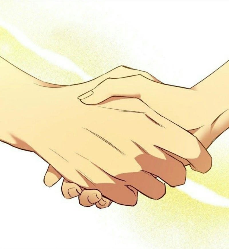 Hình ảnh nắm tay anime đôi người đan tay