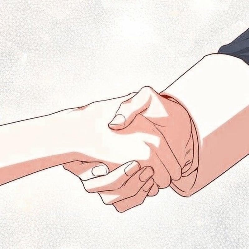 Hình ảnh nắm tay anime đôi nhân vật đan tay