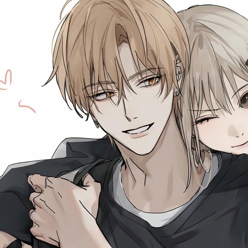 Hình anime cặp đôi đôi nhân vật trong một cảnh