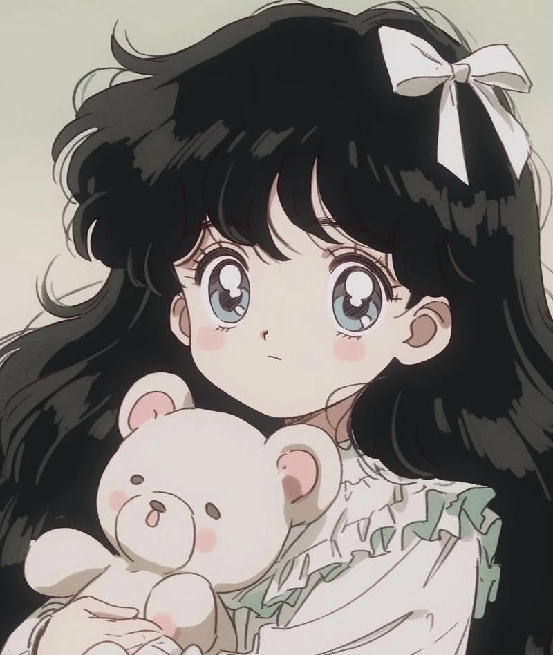 Hình anime cute cô gái anime với khuôn mặt xinh