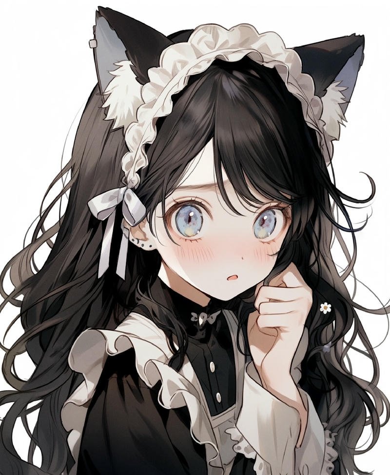 Hình anime hầu gái phong cách kawaii đáng yêu