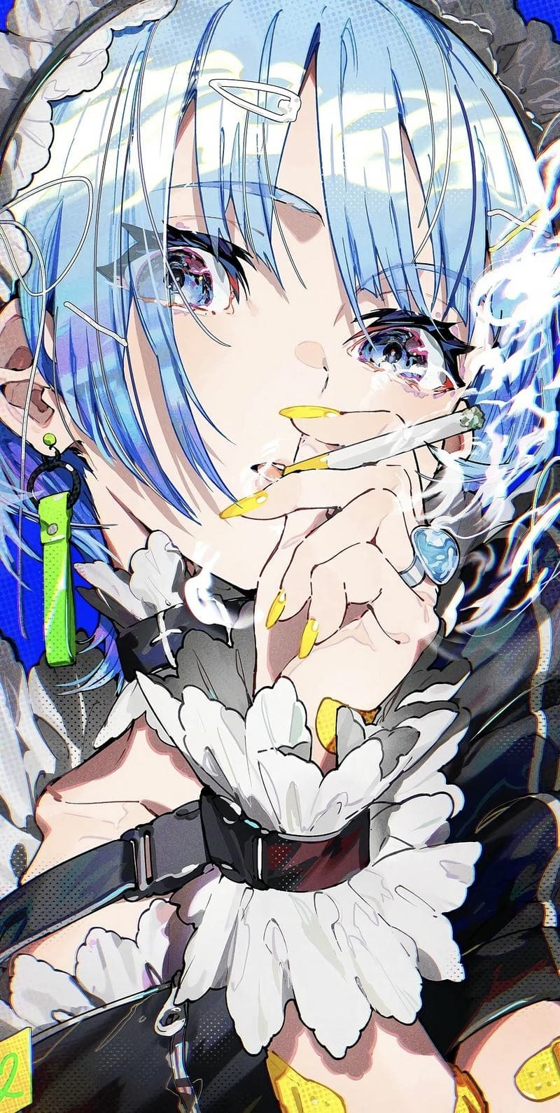 Hình anime nữ ánh nhìn sâu tạo cảm giác cuốn hút