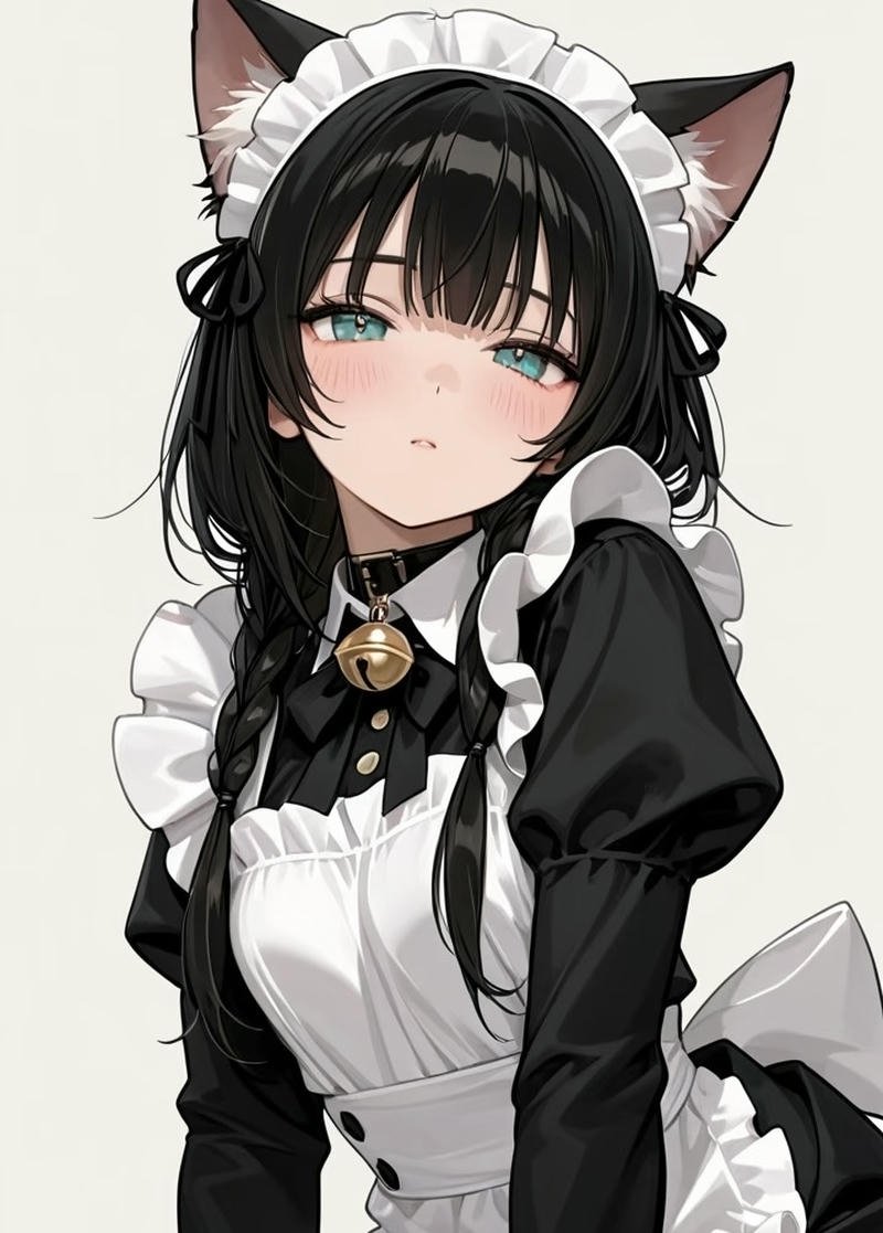 Hình anime nữ hầu gái phong cách cổ điển