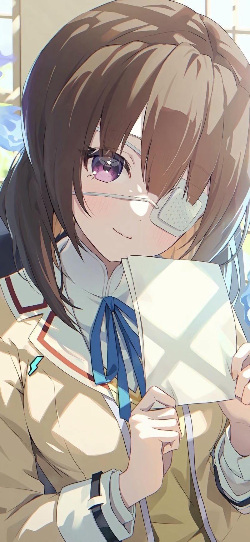 Hình anime nữ phong cách học đường dễ thương nhẹ nhàng