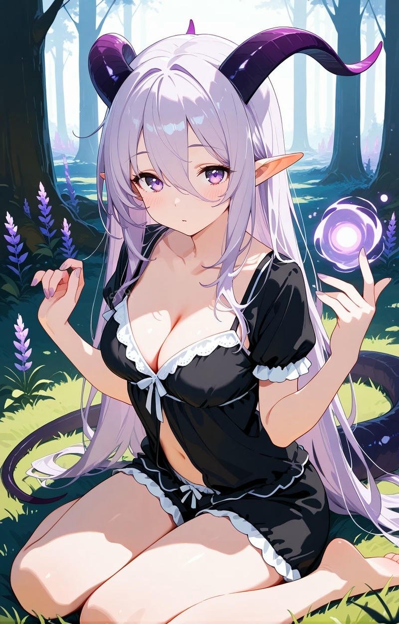 Hình anime nữ thân hình đầy đặn phong cách nghệ thuật