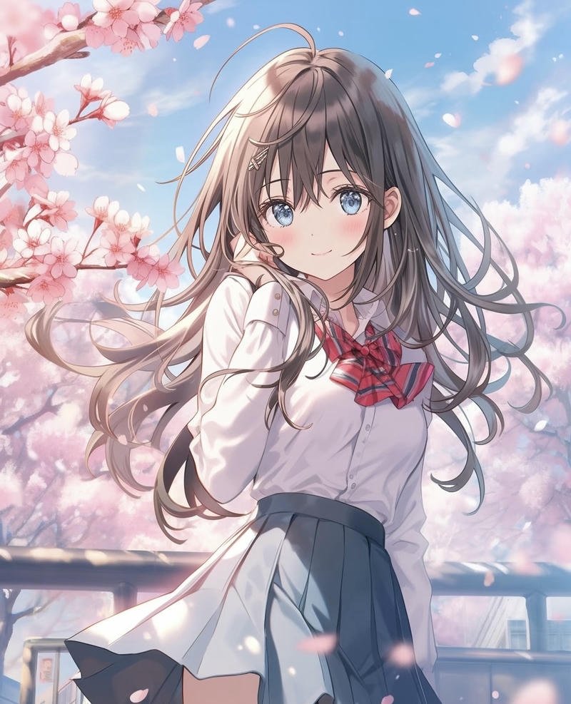 Hình cô gái hoạt hình Nhật Bản dễ thương anime nữ