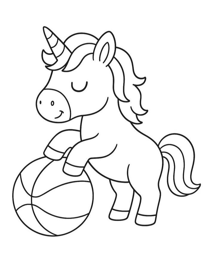Hình con ngựa tranh vẽ dành cho tô màu