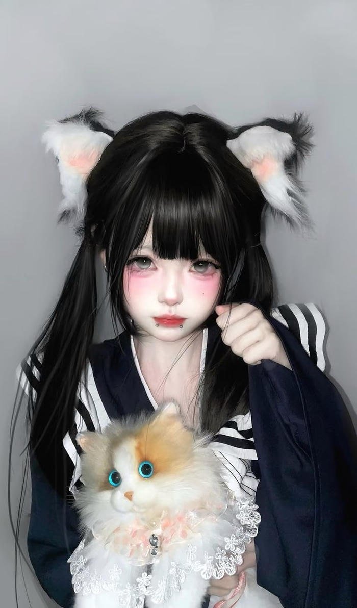 Hình cosplay mèo phong cách kawaii đáng yêu
