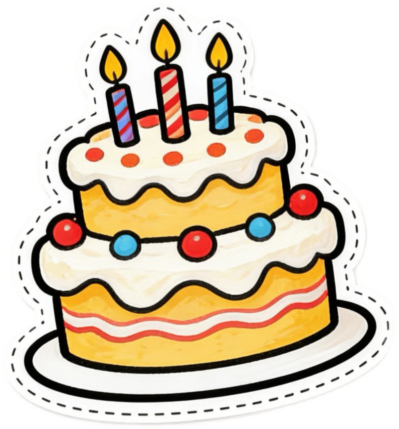 Hình dán dễ thương dành cho sticker sinh nhật